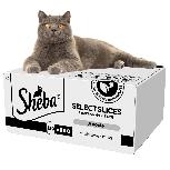 Šlapias kačių maistas Sheba Select Slices, vištiena/kalakutiena/antiena, 10.2 kg