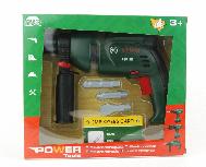 Žaislinis meistro įrankis, įrankių komplektai, gręžtuvas Dromader Power Tools Drill, juoda/žalia