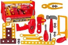 Žaislinis meistro įrankių rinkinys, įrankių komplektai Lean Toys Super Tool Kit, raudona/geltona