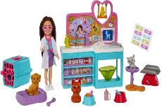 Lėlė Mattel Barbie Barbie Chelsea Pet Vet HGT12, 15 cm