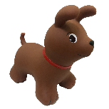 Supamas žaislas Gerardo's Toys Jumpy Dog, plastikinis, polivinilchloridas (pvc), ruda