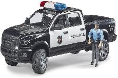 Žaislinis automobilis Bruder Police Pickup Ram 2500 02505, 1:16, juoda