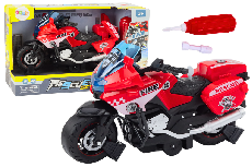 Žaislinis motociklas, su priedais Motorcycle Rescue Set, raudona