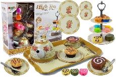 Žaislinis arbatos rinkinys, virtuvės žaislai High Tea Cake Set, įvairių spalvų