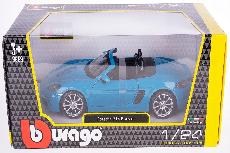 Žaislinis automobilis Bburago Porsche 718 Boxster, 1:24, mėlyna/juoda