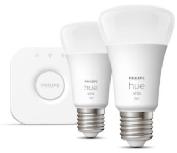 Lemputė Philips Hue Starter kit LED, A60, balta, E27, 9.5 W, 1050 lm, 2 vnt.