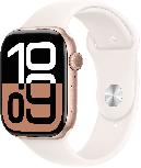 Išmanusis laikrodis Apple Watch Series 10 GPS + Cellular 46mm Rose Gold Aluminium Case Light Blush Sport Band S/M, rausvo aukso