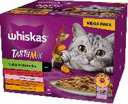 Šlapias kačių maistas Whiskas Tasty Mix, jautiena/vištiena/kalakutiena, 2.04 kg, 24 vnt.