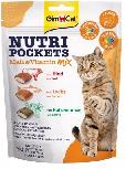 Skanėstas katėms Gimborn Nutri Pockets Malt & Vitamin Mix, jautiena/lašiša/katžolė, 0.15 kg