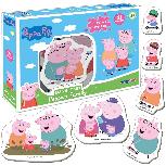 Magnetinis žaislas Lean Toys Peppa Pig Family, įvairių spalvų, 21 vnt.