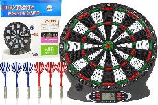 Elektroninis smiginis Lean Toys Electronic Dartboard, balta/juoda/raudona