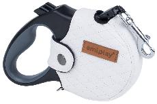 Automatinis pavadėlis Amiplay Cambridge, baltas, XL 5m