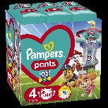 Sauskelnės-kelnaitės Pampers Pants Paw Patrol, 4 dydis, 9 - 15 kg, 144 vnt.