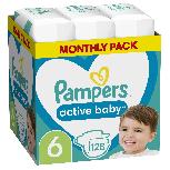 Sauskelnės Pampers Active Baby, 6 dydis, 128 vnt.