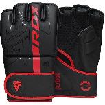 MMA pirštinės RDX Grappling F6 Matte GGR-F6MR-L, juoda/raudona, L