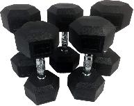 Svarmenų rinkinys Tunturi Rubber Dumbbell Set, 160 kg