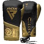 Bokso pirštinės RDX Mark Pro Fight Tri Korta 1, aukso, 8 oz