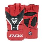 MMA pirštinės RDX Sports Aura Plus T-17, juoda/raudona, XL