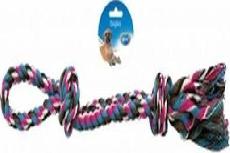 Žaislas šuniui Duvo 2 Knots Double Loop, 50 cm, įvairių spalvų