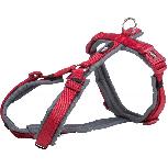 Reguliuojamos petnešos šunims Trixie Premium, raudona/pilka, 530 - 640 mm x 20 mm, M