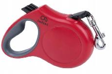 Automatinis pavadėlis Amiplay Infini Freedom, juodas/raudonas, L 5m