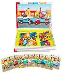 Magnetinis žaidimas Smily Play Magnetic Puzzle Vehicles, įvairių spalvų, 59 vnt.