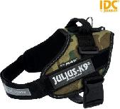 Petnešos šunims Trixie Julius-K9 IDC, juoda/tamsiai žalia/žalia, 490 - 670 mm x 22 mm, M/49-67 cm