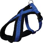 Reguliuojamos petnešos šunims Trixie Premium Touring, mėlyna, 450 - 700 mm x 25 mm, M
