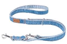 Reguliuojamas pavadėlis Amiplay Denim, mėlynas, 1-2m x 1cm