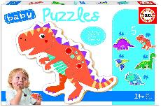 Dėlionė Educa Baby Puzzles Dinosaurs, įvairių spalvų, 21 vnt.