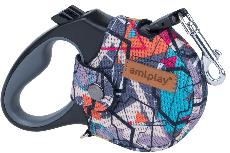 Automatinis pavadėlis Amiplay Adventure Infini, raudonas/įvairių spalvų, L