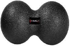 Masažinis kamuoliukas HMS Double Massage Ball BLM02, juodas, 8 cm