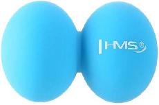 Masažinis kamuoliukas HMS Double Massage Ball BLC02, mėlynas, 6.5 cm