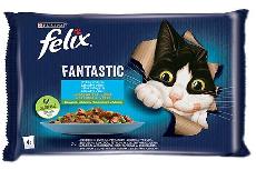 Šlapias kačių maistas Felix Fantastic DLZPUIKMK0079, lašiša, 0.340 kg, 4 vnt.