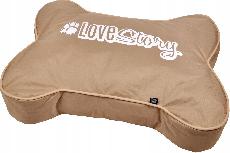 Pagalvėlė gyvūnui Love Story Fat Dog Bone, rusva, 100 cm x 70 cm