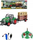 Radijo bangomis valdomas traktorius, su nameliu ant ratų ASKATO Farmer 124988, 41 cm, 1:24