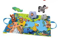 Žaidimų kilimėlis, su priedais K's Kids Take Along Jungle, 50 cm x 37 cm