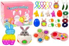 Antistresinis žaislas, rinkinys Lean Toys Happy Easter, įvairių spalvų, 29 vnt.