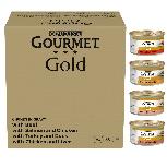 Šlapias kačių maistas Gourmet Gold, jautiena/vištiena/kalakutiena, 8.16 kg, 96 vnt.