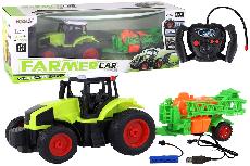 Radijo bangomis valdomas traktorius Lean Toys Farmer, 40 cm, 1:16