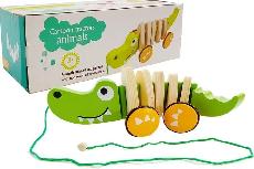Stumiamas žaislas, krokodilas Lean Toys Cartoon, 10 cm, žalia
