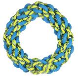 Žaislas šuniui Flamingo Tofla Ring 522570, 23 cm, Ø 23 cm, mėlynas/geltonas, L