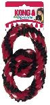 Žaislas šuniui Kong Signature Rope Double Ring Tug, 22 cm, juodas/raudonas