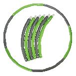 Gimnastikos lankas Tunturi Hula Hoop, 100 cm, 1.5 kg, žalia/pilka