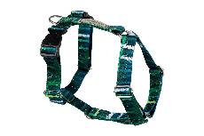 Reguliuojamos petnešos šunims Amiplay Guard BeNature, žalia, 260 - 350 mm x 15 mm, S