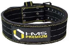 Sunkiosios atletikos diržas HMS Premium Power Belt PA3558, juoda/geltona, S