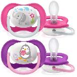 Čiulptukas Philips Avent Ultra Air Animals, 6+ mėn., sidabro/rožinė/violetinė
