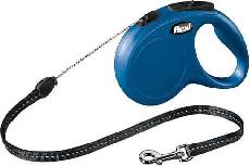 Automatinis pavadėlis Flexi New Classic, mėlynas, S 5m