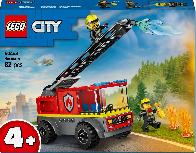 Konstruktorius LEGO® City Ugniagesių automobilis su kopėčiomis 60463, 82 vnt.