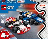 Konstruktorius LEGO® City F1® „Williams Racing“ ir „Haas“ F1® lenktyniniai automobiliai 60464, 92 vnt.